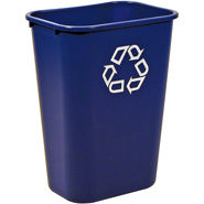 Large Desk Side Recycling Container - Blue - Large - Eco-Friendly Design