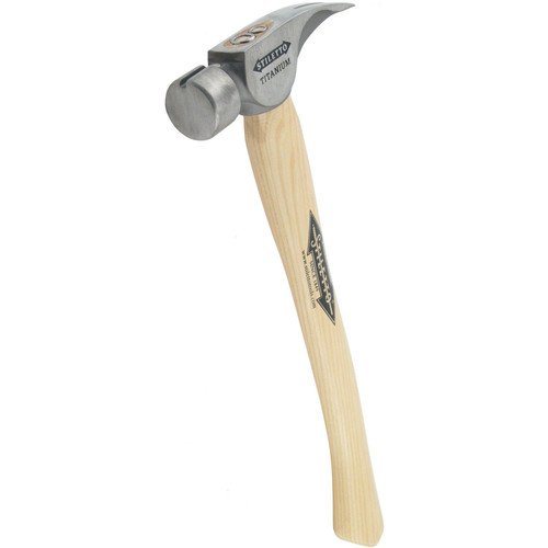 Stiletto 16 oz Titanium Smooth Face Hammer with 18 in. Curved Hickory Handle - TI16SC