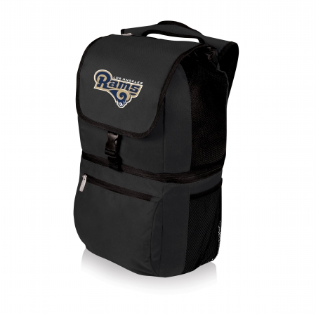 PICNIC TIME Black Los Angeles Rams Zuma Cooler Backpack
