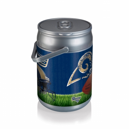 Picnic Time Los Angeles Rams Football Can Cooler, Holds 12 Ounces, Silver Gray