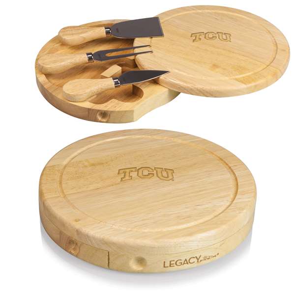 Toscana - A Picnic Time Brand Brie Cutting Board & Tools Set Cheese Boards, One Size, Rubberwood