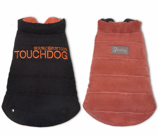 Picture of Touchdog JKTD9ORBXL Waggin Swag Reversible Insulated Pet Coat- Extra Large - Brown &amp; Orange