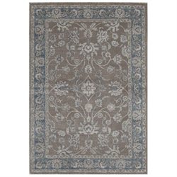 Rugs America 25624 Estelle Gray Blue Rectangle Oriental Rug, 5 ft. 3 in. x 7 ft. 6 in.