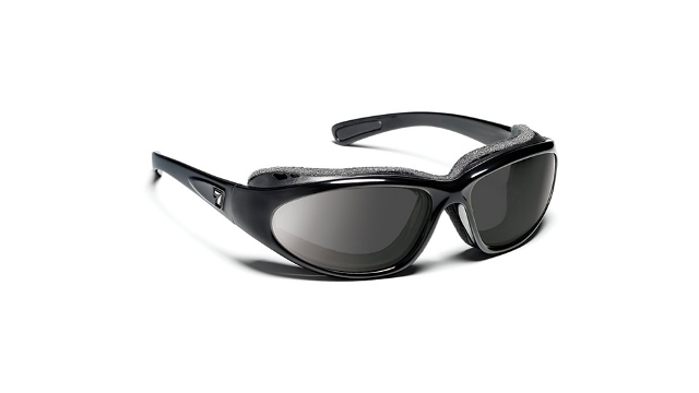 Picture of 7eye 160541 Churada Sharp View Gray Sunglasses&#44; Glossy Black - Small & Medium