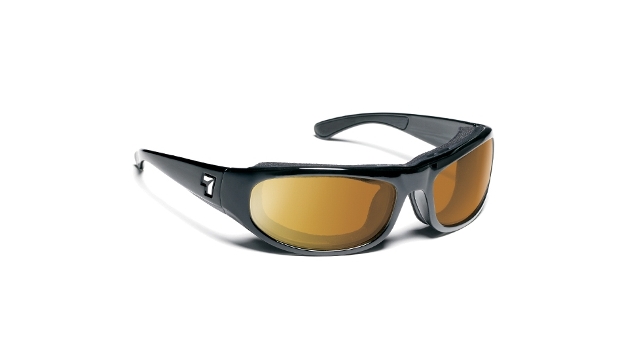 7eye 120542 Whirlwind Sharp View Copper Sunglasses, Glossy Black - Small & Large