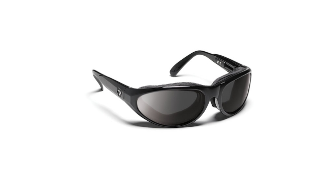 Diablo Sharp View Gray Sunglasses- Glossy Black - Medium & Large