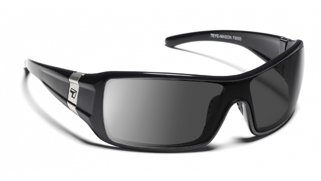 Picture of 7eye 850546 Mason Sharp View Gray Sunglasses- Glossy Black - Small & Large