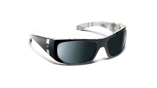Shaka Sharp View Polarized Gray Sunglasses, Black C-Note - Medium & Extra Large