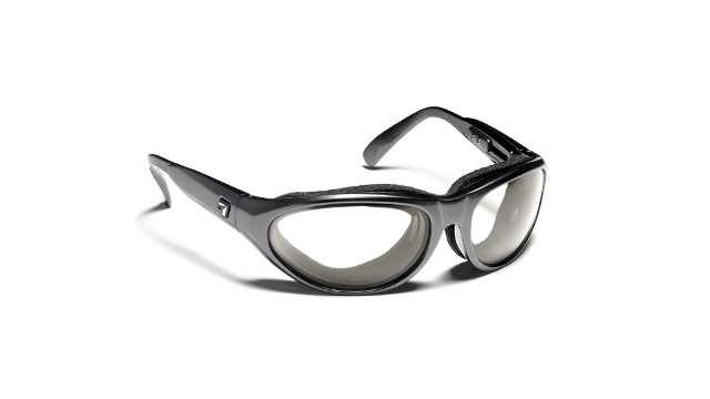 7eye 170340 Diablo Sharp View Clear Sunglasses- Charcoal - Medium & Large