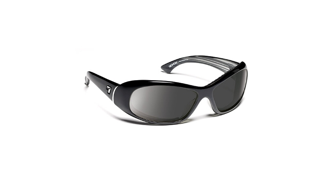 7eye Leveche Sharp View Polarized Gray Sunglasses- Glossy Black - Small & Medium