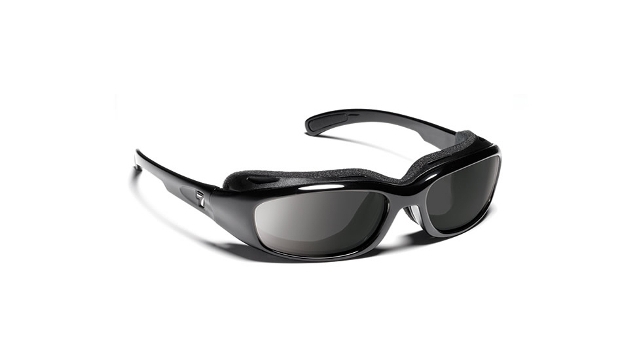 Picture of 7eye 160540 Churada Sharp View Clear Sunglasses&#44; Glossy Black - Small & Medium