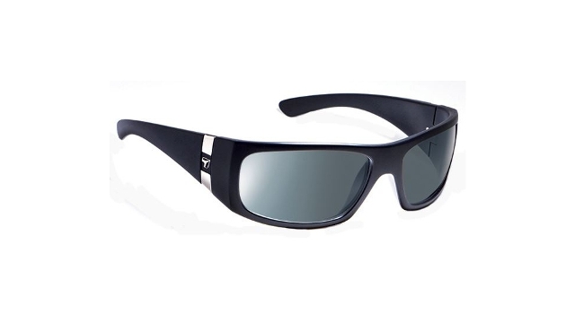 Shaka Sharp View Polarized Gray Sunglasses- Matte Black - Medium & Extra Large