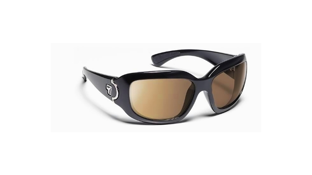 7eye 440542 Leveche Sharp View Copper Sunglasses- Glossy Black - Small & Medium