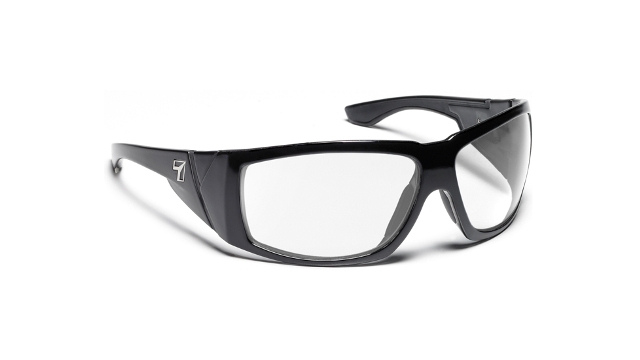 Picture of 7eye 900540 Jordan Sharp View Clear Sunglasses- Glossy Black - Medium & Extra Large