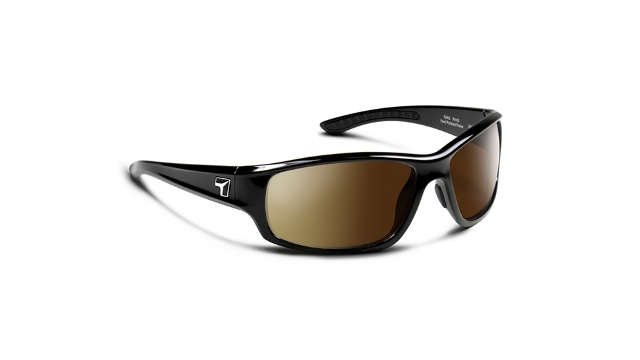 Picture of 7eye 910554 Rake Sharp View Polarized Copper Sunglasses- Glossy Black - Medium & Extra Large