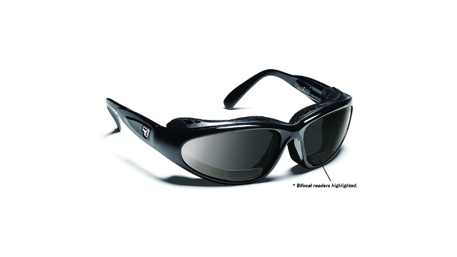 Cape Sharp View Gray Plus 2.00 Reader Sunglasses- Glossy Black - Small & Large