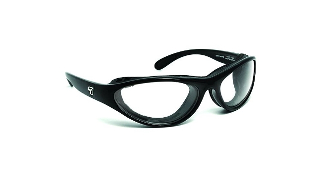 Picture of 7eye 150540 Viento Sharp View Clear Sunglasses- Glossy Black - Small & Medium