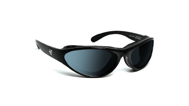 Picture of 7eye 150553 Viento Sharp View Polarized Gray Sunglasses- Glossy Black - Small & Medium