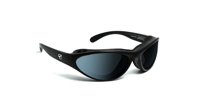 Picture of 7eye 150153 Viento Sharp View Polarized Gray Sunglasses- Matte Black - Small & Medium