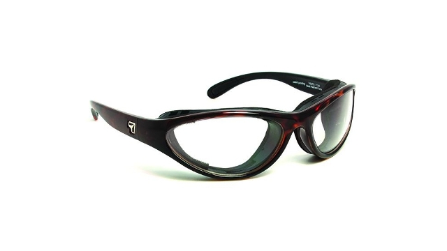Picture of 7eye 150640 Viento Sharp View Clear Sunglasses- Dark Tortoise - Small & Medium