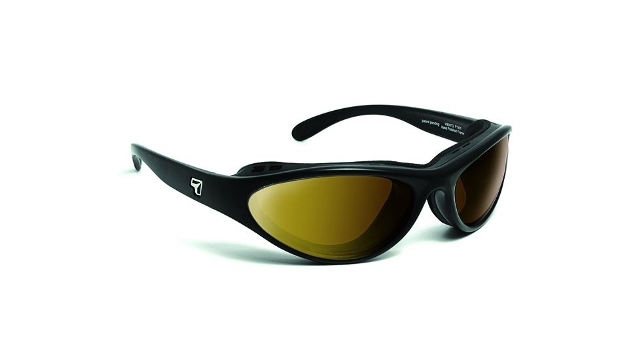 Picture of 7eye 150154 Viento Sharp View Polarized Copper Sunglasses- Matte Black - Small & Medium