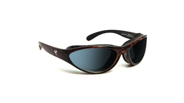 Picture of 7eye 150653 Viento Sharp View Polarized Gray Sunglasses- Dark Tortoise - Small & Medium
