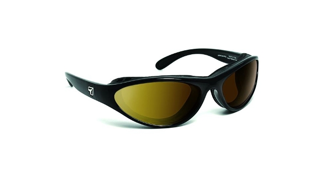Picture of 7eye 150554 Viento Sharp View Polarized Copper Sunglasses- Glossy Black - Small & Medium