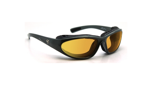 Picture of 7eye 140343 Bora Sharp View Yellow Sunglasses&#44; Charcoal - Medium & Extra Large