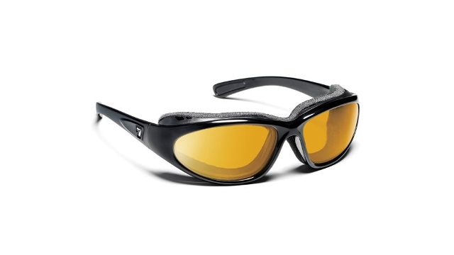 Picture of 7eye 140543 Bora Sharp View Yellow Sunglasses- Glossy Black - Medium & Extra Large