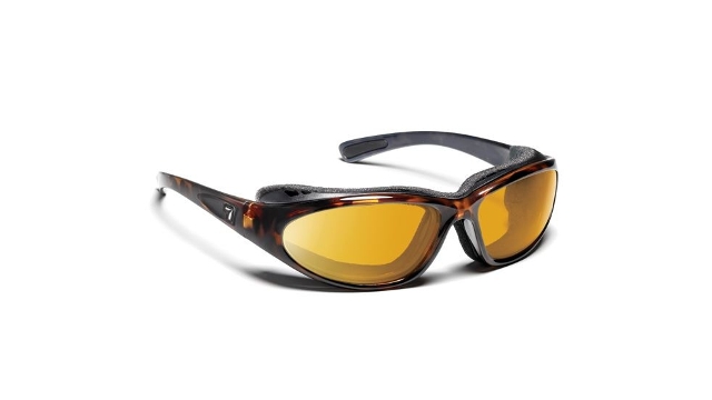 Picture of 7eye 140643 Bora Sharp View Yellow Sunglasses- Dark Tortoise - Medium & Extra Large