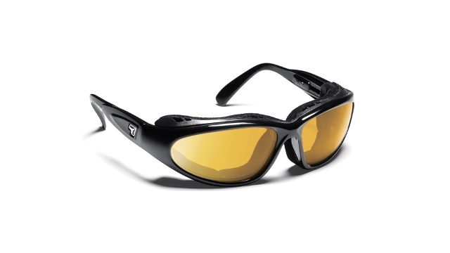 Cape Sharp View Yellow Sunglasses- Glossy Black - Small & Large