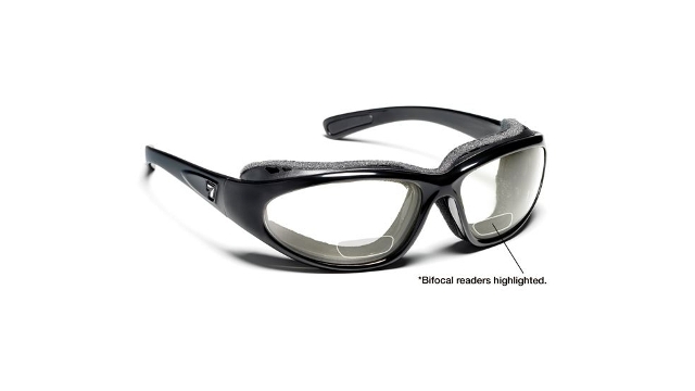 Picture of 7eye 140540D Bora Sharp View Clear Plus 2.00 Reader Sunglasses- Glossy Black - Medium & Extra Large