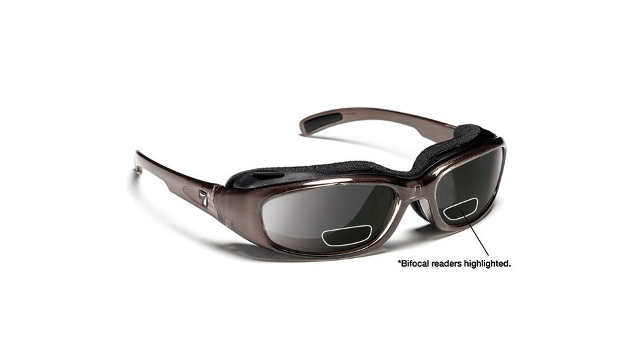 7eye 164441B Churada Sharp View Gray Plus 1.50 Reader Sunglasses- Brown Crystal - Small & Medium