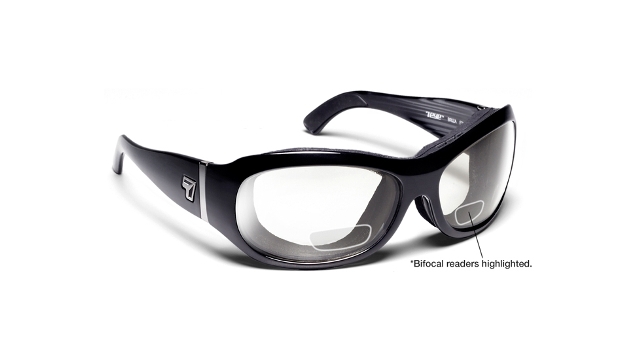 Briza Sharp View Clear Plus 1.50 Reader Sunglasses- Glossy Black - Small & Large