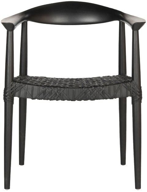 Picture of Safavieh FOX1003B Bandelier Arm Chair- Light Oak & Black - 31 x 21.5 x 25 in.