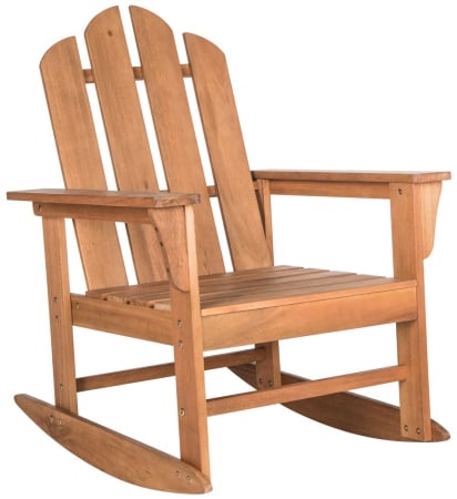 Picture of Safavieh PAT7023C Moreno Rocking Chair- Teak Brown - 37.4 x 33.9 x 28.4 in.