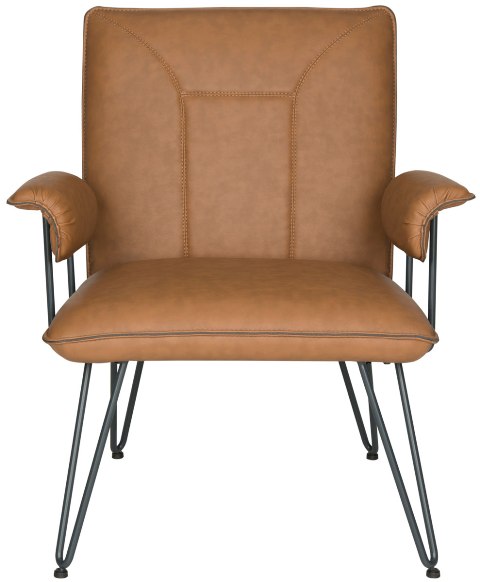 Picture of Safavieh FOX1700C Johannes Arm Chair- Camel - 32.7 x 28.2 x 29.1 in.
