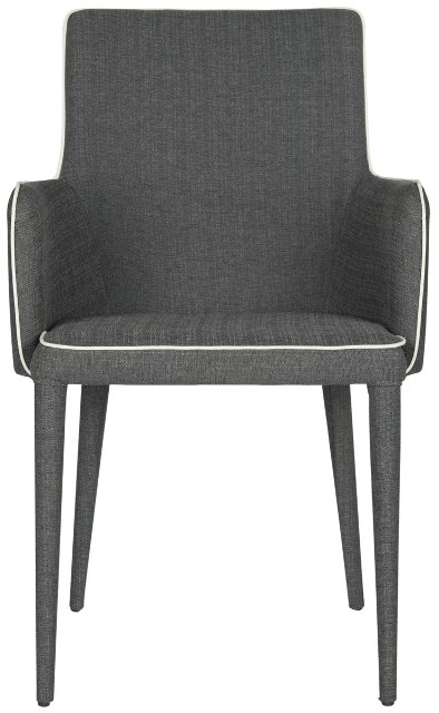 Picture of Safavieh FOX2015J Summerset Arm Chair- Grey & White - 35.5 x 21.6 x 23.6 in.