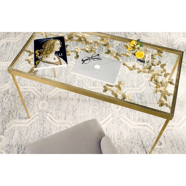 Safavieh Home Collection Rosalia Butterfly Desk, Antique Gold
