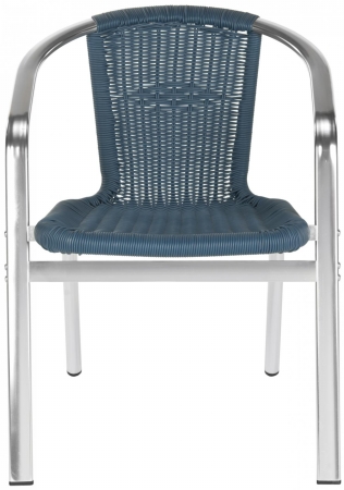 Picture of Safavieh FOX5207A-SET2 Wrangell Indoor-Outdoor Stacking Arm Chair- Teal - 28 x 22.8 x 22 in.