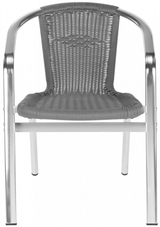 Picture of Safavieh FOX5207C-SET2 Wrangell Indoor-Outdoor Stacking Arm Chair- Grey - 28 x 22.8 x 22 in.