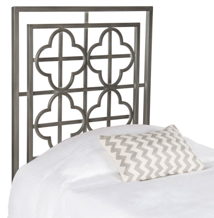 Picture of Safavieh FOX6215C-T Lucina Metal Twin Size Headboard- Antique Iron - 59.8 x 1.3 x 38.6 in.