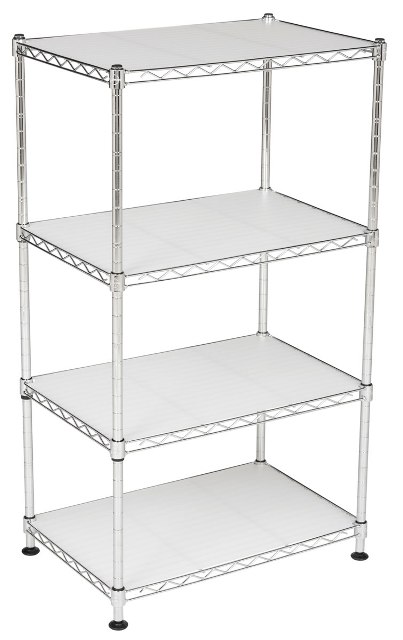 HAC1005A Jules Adjustable Mini Rack- Chrome - 31.5 x 11.8 x 17.7 in -  Safavieh