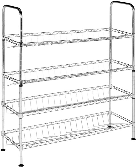Picture of Safavieh HAC1007A Lidia Adjustable Shoe Rack- Chrome - 33.5 x 9.8 x 29.5 in.