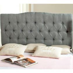 Picture of Safavieh MCR4682E-Q Axel Queen Size Upholstered Headboard- Grey - 54.1 x 5.3 x 61.8 in.