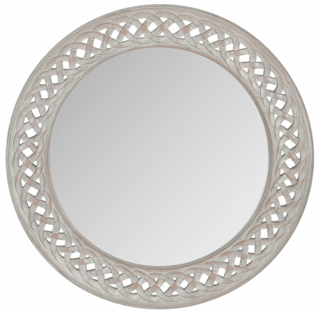 Picture of Safavieh MIR5005A Braided Chain Mirror&#44; Grey - 24 x 1 x 24 in.