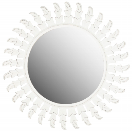 Picture of Safavieh MIR5008D Inca Sun Mirror- White - 32 x 1 x 32 in.