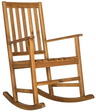 Picture of Safavieh PAT6707A Barstow Rocking Chair&#44; Teak - 39.8 x 31.5 x 24.8 in.