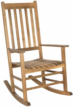 Picture of Safavieh PAT7002A Shasta Rocking Chair&#44; Teak Look - 40.6 x 39.4 x 26 in.