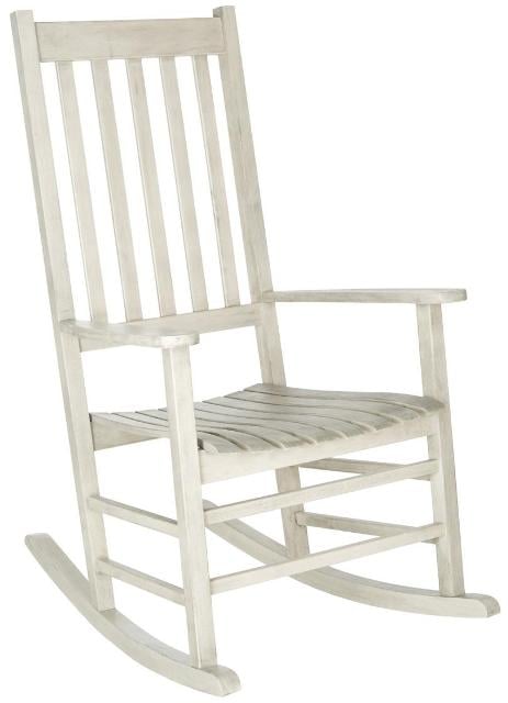 Picture of Safavieh PAT7002C Shasta Rocking Chair- White Wash - 40.6 x 39.4 x 26 in.